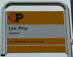 (257'032) - +P-Haltestellenschild - Leytron, Les Prix - am 16. November 2023