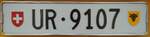 (140'297) - Nummernschild - UR 9107 - am 1. Juli 2012 in Nufenen, Passhhe