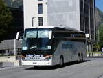 Visp/858352/265211---intertours-domdidier---fr (265'211) - Intertours, Domdidier - FR 300'653 - Setra am 28. Juli 2024 beim Bahnhof Visp