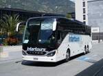 (265'500) - Intertours, Domdidier - FR 300'546 - Setra am 8. August 2024 beim Bahnhof Visp