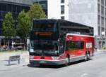 Visp/859459/265511---wieland-murten---nr (265'511) - Wieland, Murten - Nr. 93/FR 300'600 - Van Hool am 8. August 2024 beim Bahnhof Visp