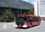 Visp/859460/265512---steiner-niedergesteln---nr (265'512) - Steiner, Niedergesteln - Nr. 303/VS 79'212 - Scania am 8. August 2024 beim Bahnhof Visp