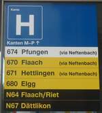(227'141) - SBW/PostAuto-Haltestellenschild - Winterthur, Hauptbahnhof - am 8.