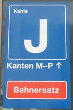 (227'142) - SBW-Haltestellenschild - Winterthur, Hauptbahnhof - am 8.