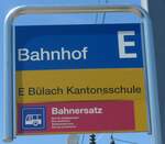 bulach/750859/218742---zvvpostauto-haltestellenschild---buelach-bahnhof (218'742) - ZVV/PostAuto-Haltestellenschild - Blach, Bahnhof - am 18. Juli 2020