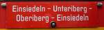(280'728) - Routentafel - Einsiedeln - Unteriberg - Oberiberg - Einsiedeln - am 27. September 2025 beim Bahnhof Wdenswil