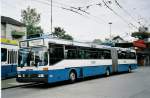 (062'129) - VBZ Zrich - Nr. 123 - Mercedes Gelenktrolleybus am 29. Juli 2003 in Zrich, Bucheggplatz