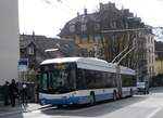 (260'142) - VBZ Zrich - Nr. 167 - Hess/Hess Gelenktrolleybus am 4. Mrz 2024 in Zrich, Klusplatz