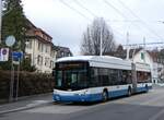 (260'144) - VBZ Zrich - Nr. 174 - Hess/Hess Gelenktrolleybus am 4. Mrz 2024 in Zrich, Klusplatz