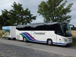 VDL Futura von Twerenbold mit Anhänger aus der Schweiz in Malchow.