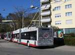 (273'515) - SW Winterthur - Nr. 122 - Hess/Hess Gelenktrolleybus am 2. April 2025 in Winterthur, Wülflingen
