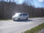 VW Taxi mit Werbung des  R�gener Mineral�lhandels  in Sassnitz, welches zwischen R�gen und Berlin pendelt.