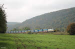 6193 595-6 zieht mit einem LKW-Walter bei Wernfeld in Richtung Norden. 20.10.24