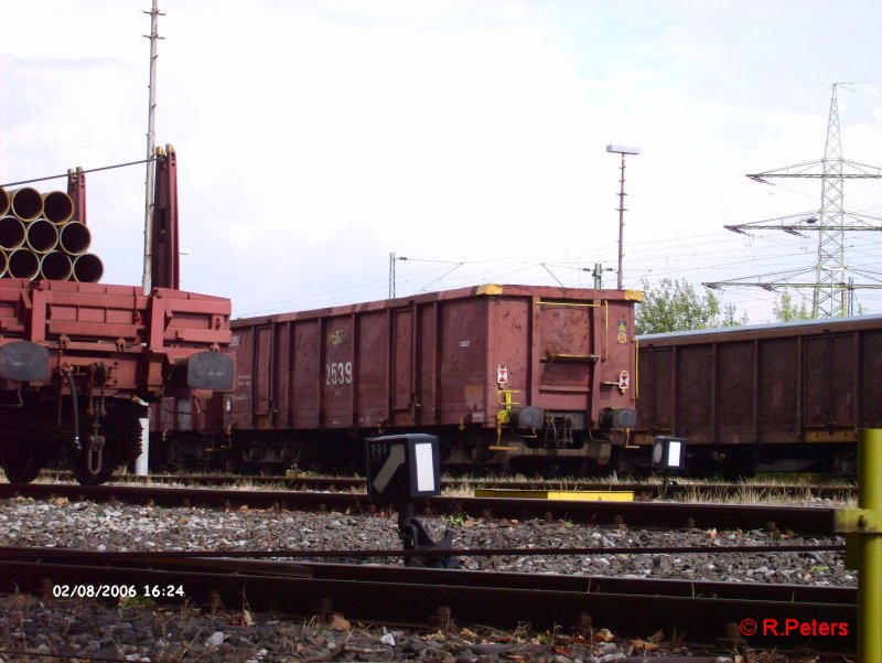 Wagennummer 2539 der Dortmunder Union im Rangierbahnhof Dsseldorf-Hamm. 02.08.06